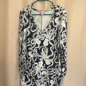 Lilly Pulitzer daylin octopus large dress navy